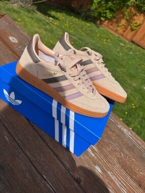 adidas Women Suede Sneakers in Beige, Pink & Brown